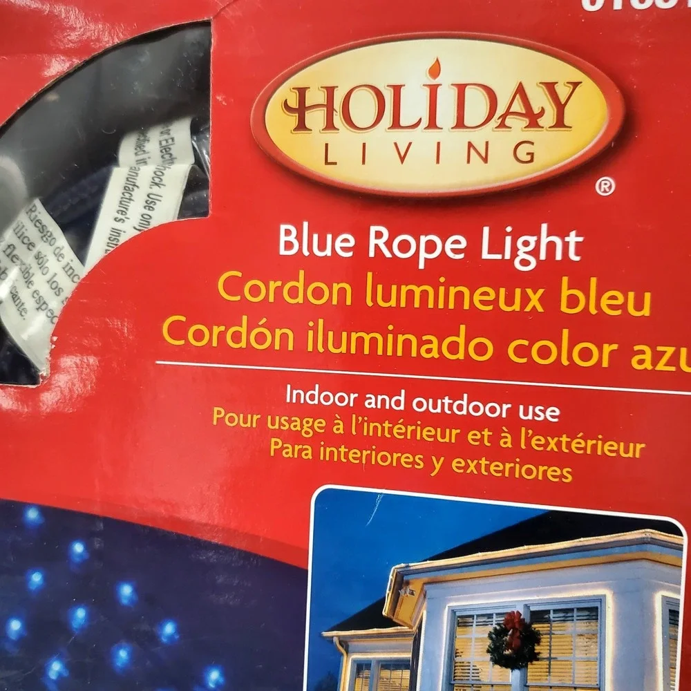 Holiday Living ● 18Ft. Blue Rope Lights ●‎ Indoor/Outdoor Use ● #0165169 ● NEW!